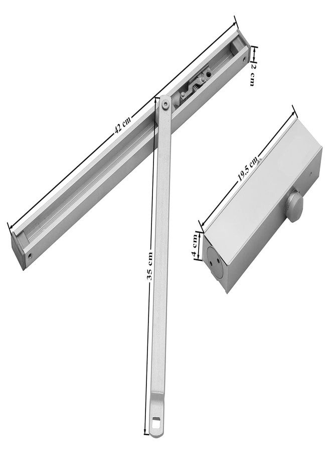ALCOTT Door Closer for Home | Pelmet Door Closer with Holding Function | Door Closure for Wooden Doors - 5,00,000 Cycle Tested- Ideal for Door Weight Upto 80kg, SILVAR | DC80 Ext. (WP) PT - Image 3